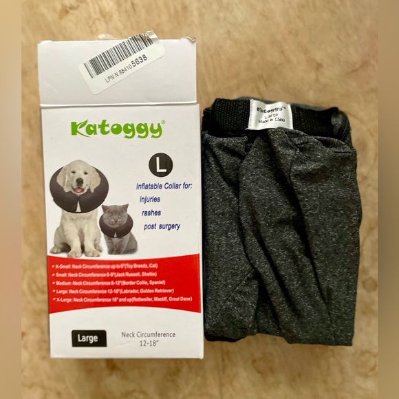 New! Katoggy Inflatable Dog Collar, Cone, Adjustable Donut E-Collar, Size Large - Picture 7 of 8